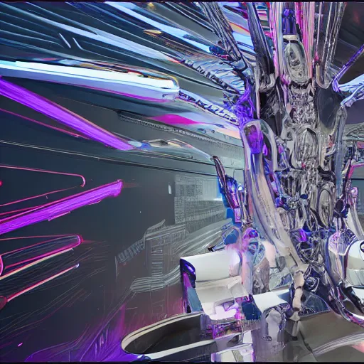 Image similar to sci-fi motherboard structure on the coronation of napoleon painting and digital billboard in the middle, unreal engine 5, keyshot, octane, artstation trending, ultra high detail, ultra realistic, cinematic, 8k, 16k, in style of zaha hadid, in style of nanospace Michael Menzelincev, in style of Lee SOUDER, colors in style of the Blade Runner 2049, in plastic, dark, tilt shift,