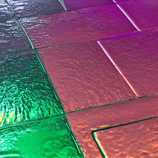 Image similar to iridescent puddle of latex oil