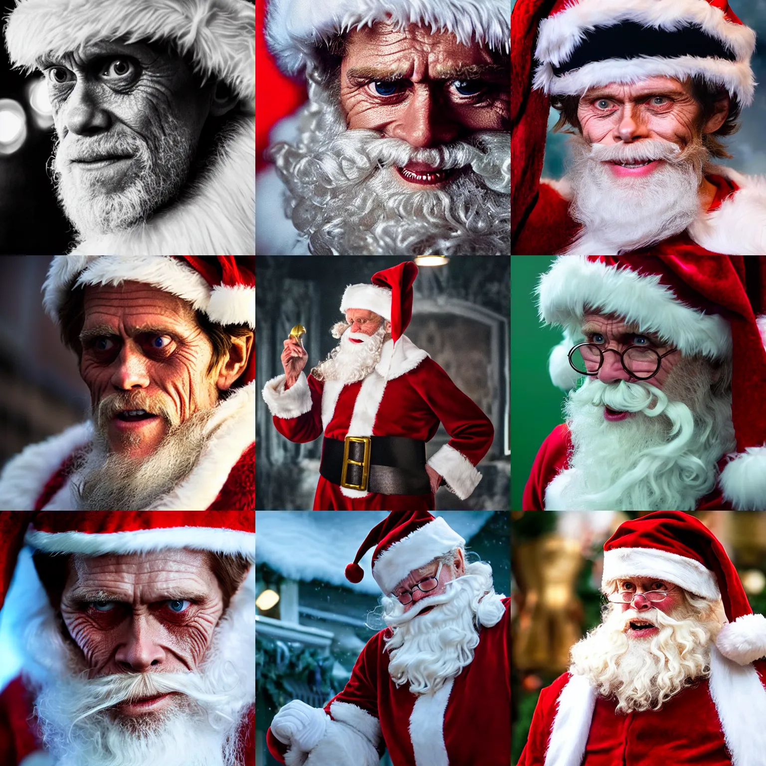 Prompt: willem dafoe as santa clause, 4 k, extremely detailed, high quality, christmas, award - winning,