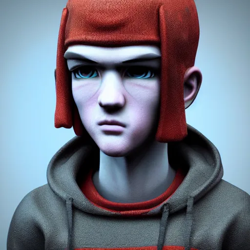 Image similar to lil peep, a 3 d render by akira toriyama, trending on zbrush central, computer art, rendered in cinema 4 d, rendered in maya, rendered in unreal engine,