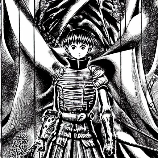 Jesus hanging on the cross in the style of Berserk by, Stable Diffusion