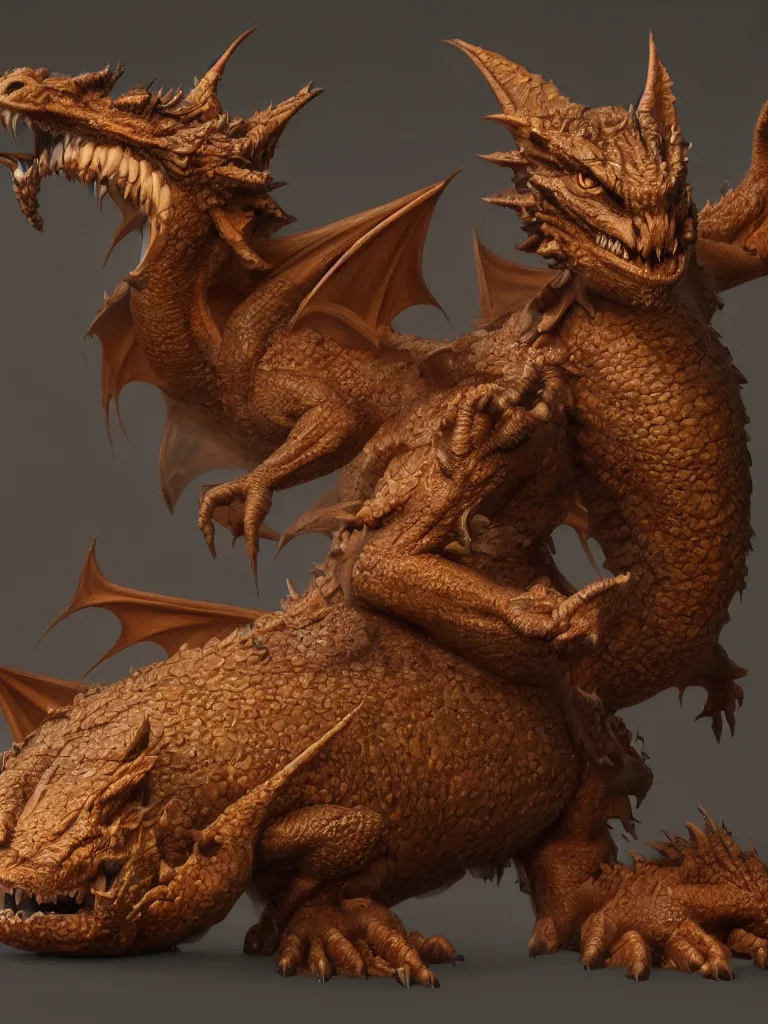 Prompt: a masterpiece design of a chunky dragon by justin gerard, octane render, 8 k