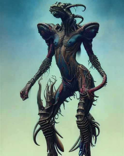 Image similar to a portrait of a yautja, ultra realistic, wide angle, intricate details, highly detailed by peter mohrbacher, hajime sorayama, wayne barlowe, boris vallejo, aaron horkey, gaston bussiere, craig mullins