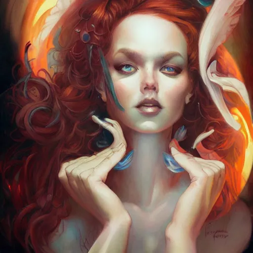 Image similar to a portrait in the style of anna dittmann and donato giancola and peter mohrbacher.