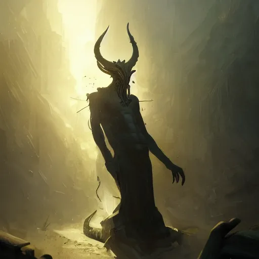 Image similar to nyarlathotep, dramatic light, painted by stanley lau, painted by greg rutkowski, painted by stanley artgerm, digital art, trending on artstation