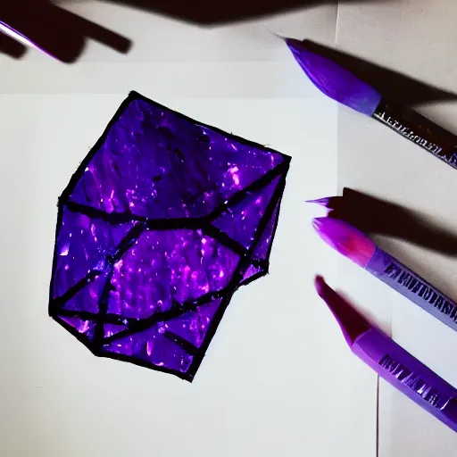 Image similar to Floating dark-purple crystal shard 🎨🖌️