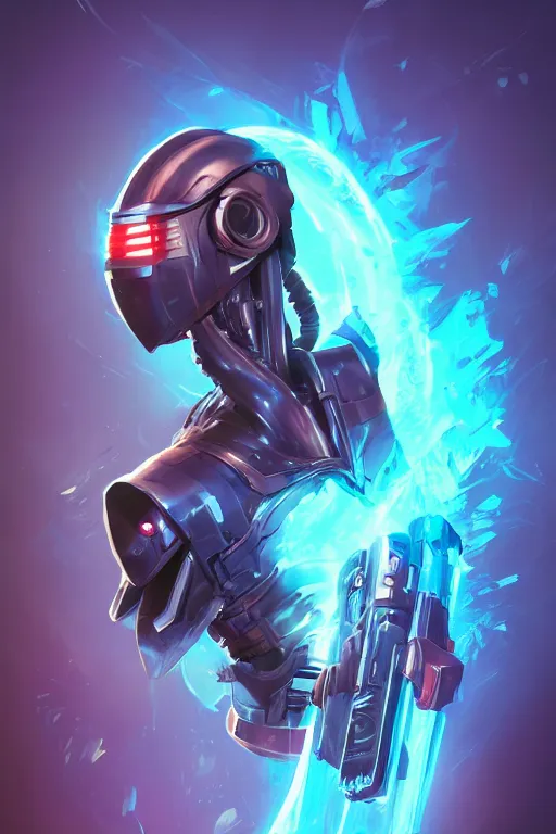 Image similar to epic mask helmet robot ninja portrait stylized as fornite style game design fanart by concept artist gervasio canda, behance hd by jesper ejsing, by rhads, makoto shinkai and lois van baarle, ilya kuvshinov, rossdraws global illumination radiating a glowing aura global illumination ray tracing hdr render in unreal engine 5