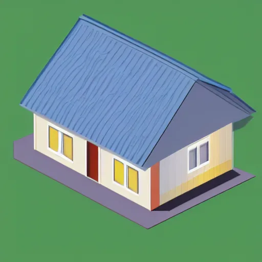 Image similar to a stock photo of a house, isometric, realistic, hdr