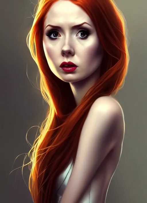 Prompt: Karen Gillan Batgirl, redhead, full body, no mask, symmetrical face symmetrical eyes, leaping from a building, illustration, artstation, cinematic lighting, hyperdetailed, cgsociety, 8k, high resolution, Charlie Bowater, Tom Bagshaw, Norman Rockwell, insanely detailed and intricate