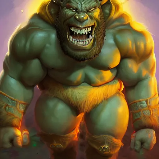 Prompt: Portrait of John Cena as a Warcraft orc, big fangs, angry face, mattepainting concept Blizzard pixar maya engine on stylized background splash comics global illumination lighting artstation lois van baarle, ilya kuvshinov, rossdraws