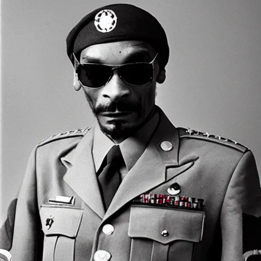 Image similar to Snoop Dogg as a soldier in Vietnam, award winning historical photograph