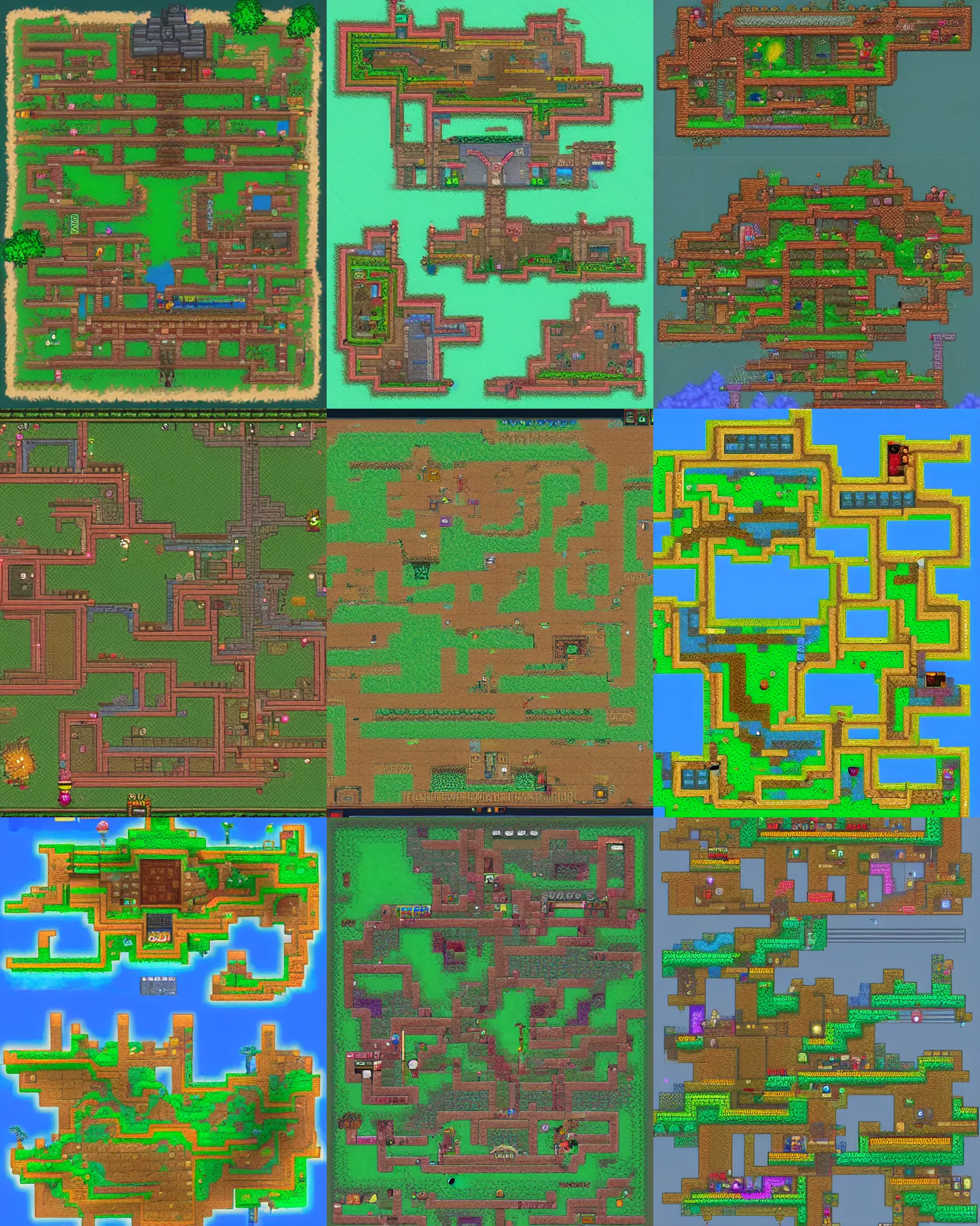 Prompt: Gameplay outline for a Terraria Parkour map, highly detailed, trending on artstation, digital art