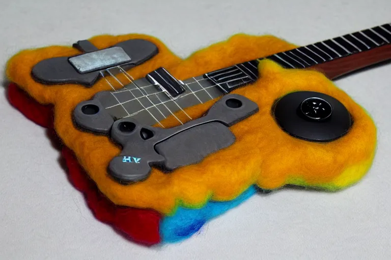 Image similar to call of duty : laundry time 2. dream needle felted guitar hero controller