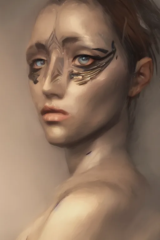 Prompt: Beautiful creature Portrait painting in the style of Pascal Blanché, trending on artstation, artstationHD, artstationHQ, unreal engine, 4k, 8k