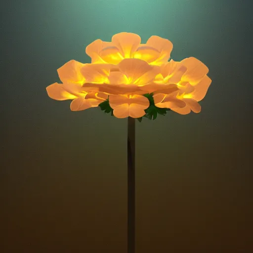 Image similar to Luminescent flower blooming at twilight, cgsociety, r /art, trending on artstation, artstationHD, octane render, highly detailed, cel-shaded