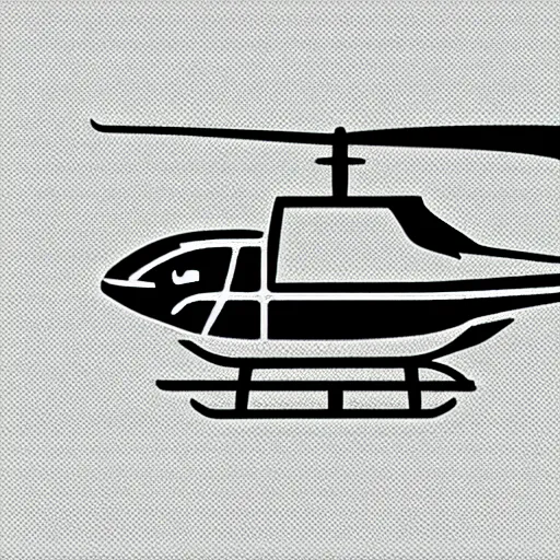 Image similar to retro illustration of a helicopter, logo,