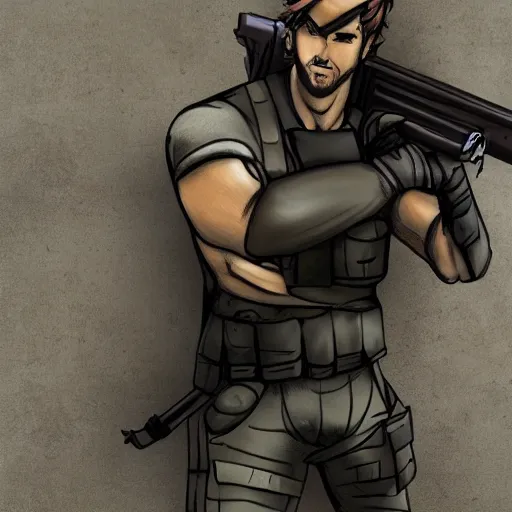 Image similar to Serpent as Solid Snake