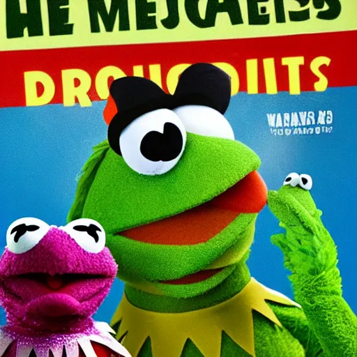 Image similar to Muppets doing drugs