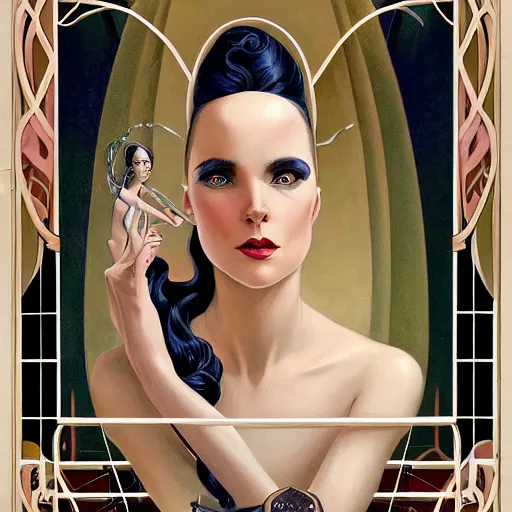 Prompt: a streamline moderne, art nouveau, multi - ethnic and multi - racial portrait in the style of charlie bowater, and in the style of donato giancola, and in the style of charles dulac. clear, expressive, very large eyes. symmetry, ultrasharp focus, volumetric lighting, photorealistic digital painting, intricate, elegant, highly detailed, centered.