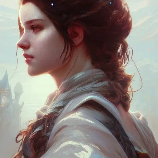 Image similar to Cloe Mortez , D&D, fantasy, intricate, cinematic lighting, highly detailed, digital painting, artstation, concept art, smooth, sharp focus, illustration, art by Artgerm and Greg Rutkowski and Alphonse Mucha