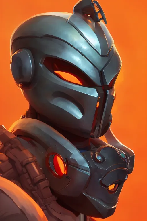 Image similar to epic mask helmet robot ninja portrait stylized as fornite style game design fanart by concept artist gervasio canda, behance hd by jesper ejsing, by rhads, makoto shinkai and lois van baarle, ilya kuvshinov, rossdraws global illumination radiating a glowing aura global illumination ray tracing hdr render in unreal engine 5