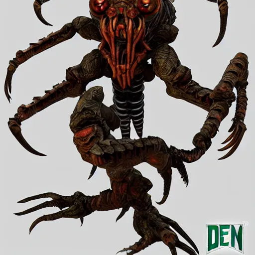 Image similar to insect monster from doom eternal