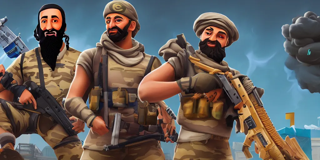 Prompt: osama bin laden as a Fortnite skin. 8k Resolution high quality