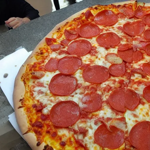 Prompt: the worlds largest pizza
