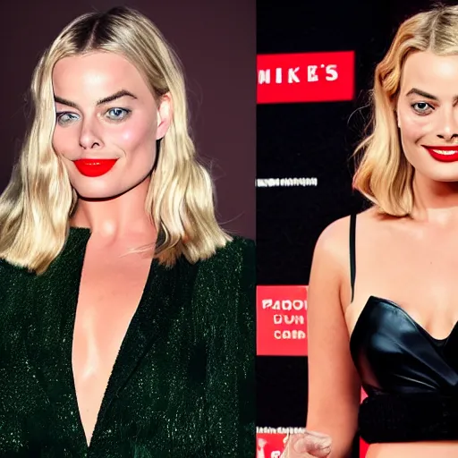 Image similar to margot robbie as a playboy star