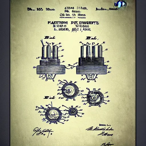 Image similar to patent for a strange new invention