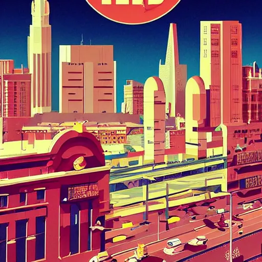 Image similar to a poster of madrid ( spain ), poster art by james gilleard, behance contest winner, retrofuturism, official art, criterion collection, poster art