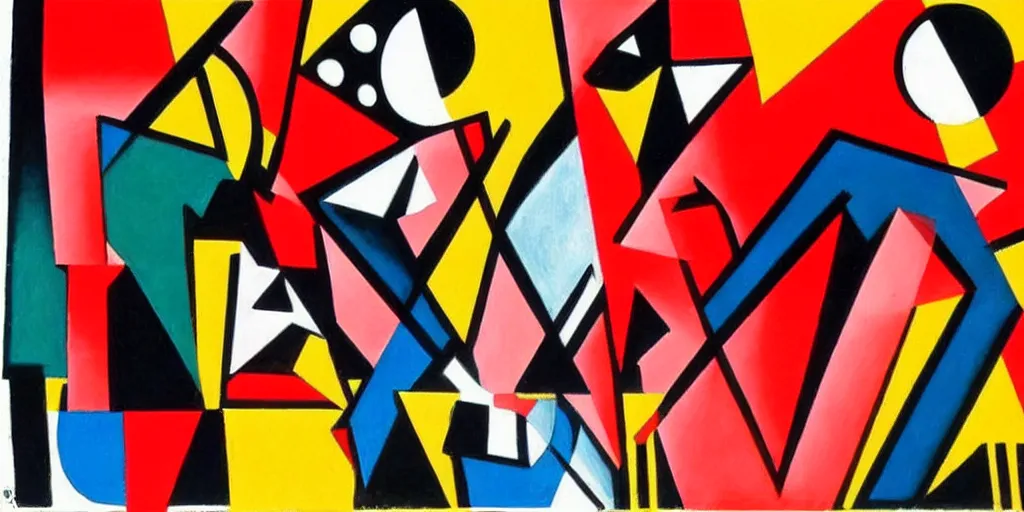 Image similar to A new painting by Fortunato Depero