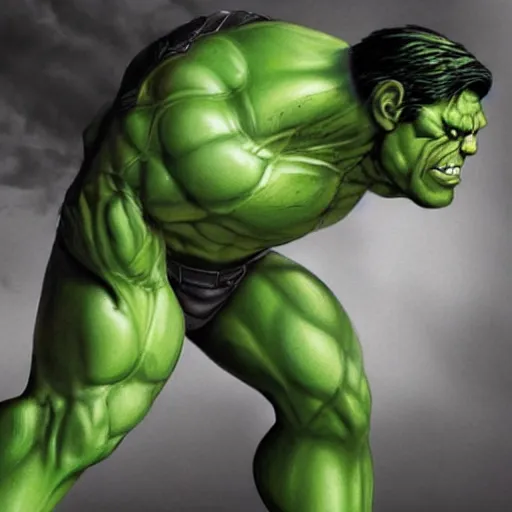 Image similar to Photorealistic art of Elizabeth Olsen as the hulk, full body, action shot, high definition, cinematic, realistic