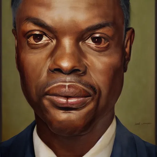 Image similar to bill antedtu corporate portrait, professional profile photo, hyperreal photo portrait by jonathan yeo, by kehinde wiley, by craig wiley, by david dawson, professional studio lighting, detailed realistic facial features