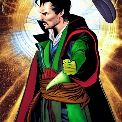 Prompt: doctor strange has turned himself into a pickle... funniest thing I've ever seen