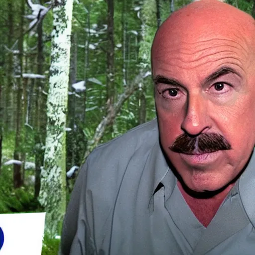 Image similar to trailcam footage of dr. phil