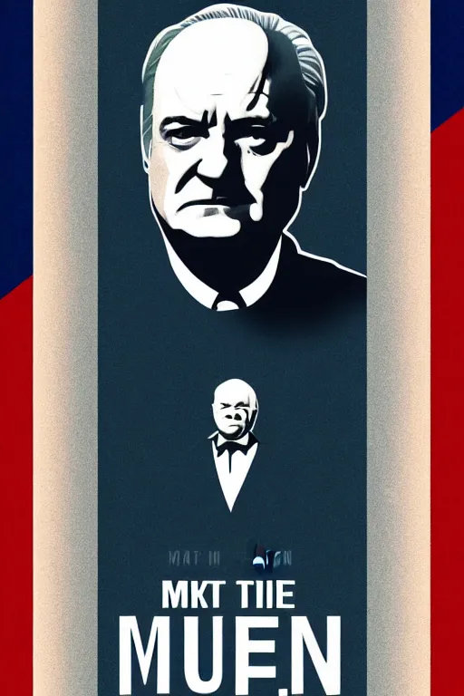 Image similar to minimal movie poster, van buren, brian doyle - murray is united states president martin van buren, solid colors, cinematic, fan art, trending on artstation