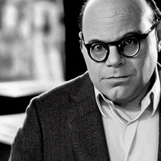 Prompt: George Costanza from Seinfeld in a Noir Film