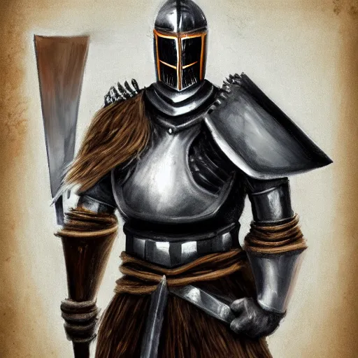 Prompt: warrior knight portrait