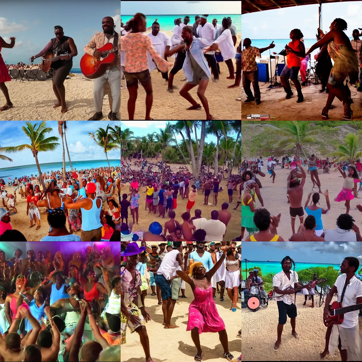 Prompt: the best concert of la masovera barbuda with tones of people dancing to the music, 4 k