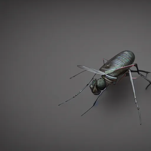Prompt: ultra realistic macro robotic fly, futuristic, 8k 3D render