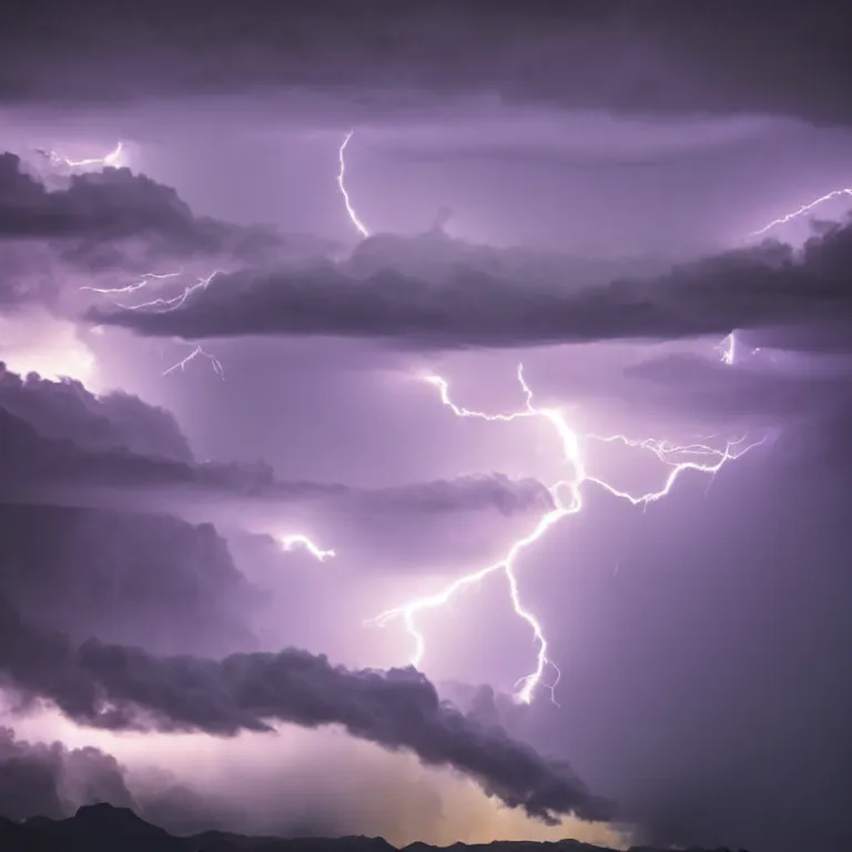 Prompt: lightning strikes a close up of a dark cloud with a cloudy sky photoshot by elliott verdier
