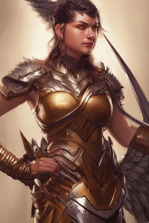 Image similar to amazon valkyrie athena, d & d, fantasy, portrait, highly detailed, headshot, digital painting, trending on artstation, concept art, sharp focus, illustration, art by artgerm and greg rutkowski and magali villeneuve