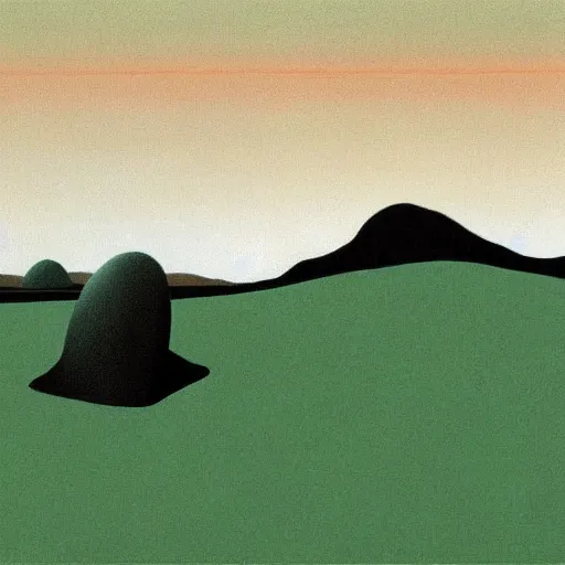 Image similar to alien landscape in the style of edward hoper