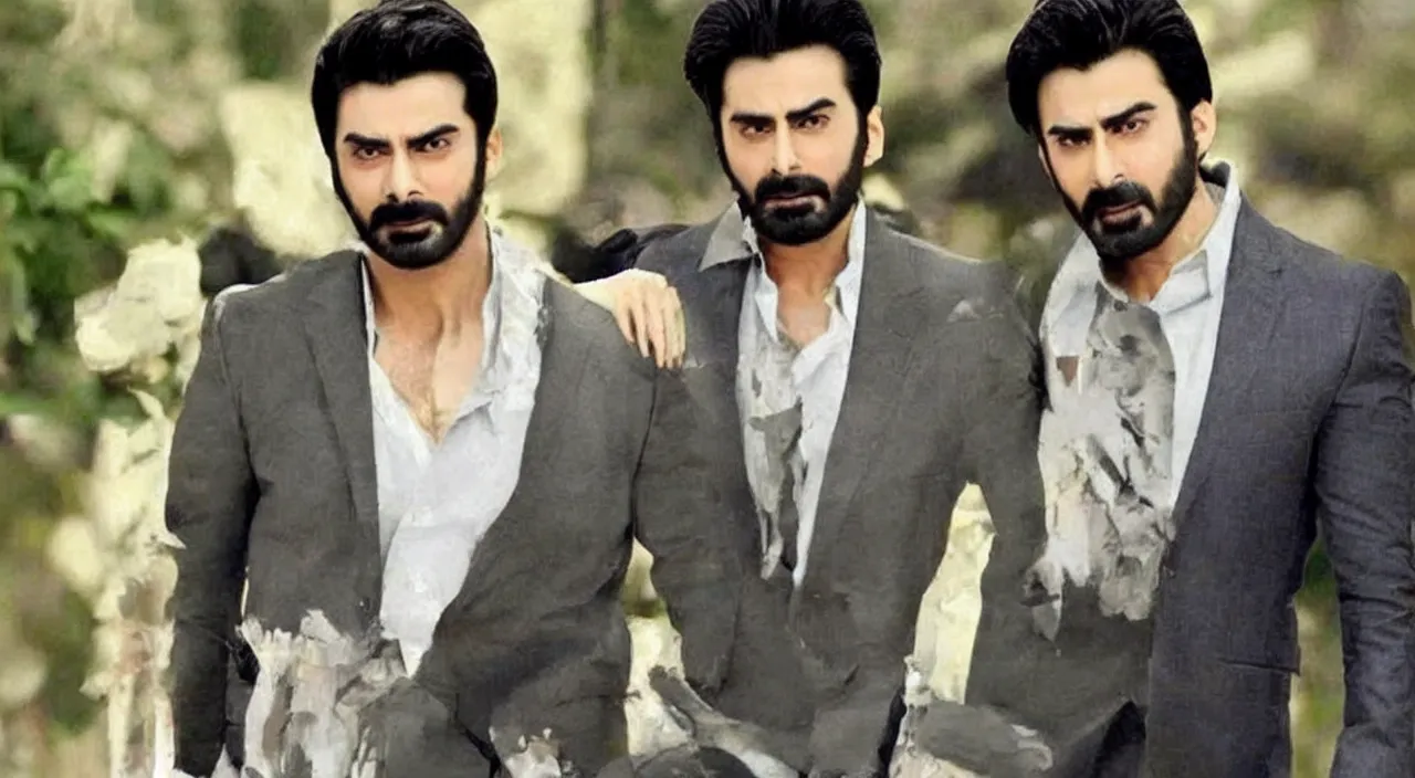 Prompt: Pakistani Actor Fawad Khan, You Don't Say Meme by Nicholas Cage, picture, film still shit, accurate, cinematic