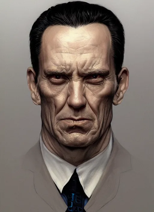 Image similar to portrait of Leland from Evil (2019), highly detailed, centered, solid color background, digital painting, artstation, concept art, smooth, sharp focus, illustration, Jason Edmiston, donato giancola, Joseph Christian Leyendecker, Les Edwards, Ed Repka, WLOP, Artgerm