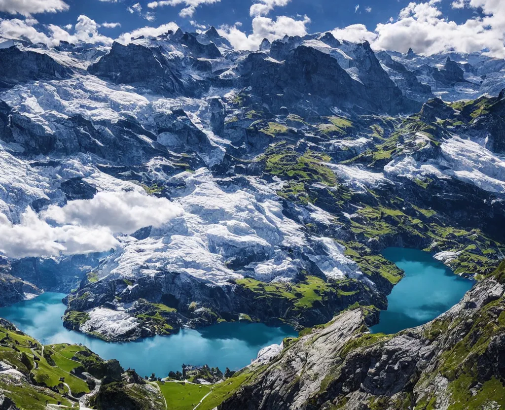 Image similar to Amazing Switzerland Landscape that are out of this world 8k