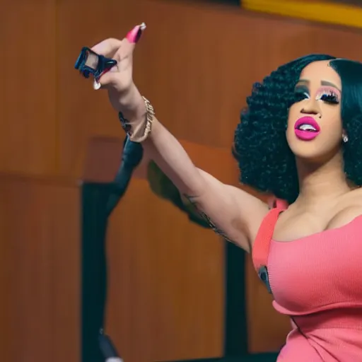 Prompt: cardi b as a professor, ultra realistic, beautiful, 8 k resolution