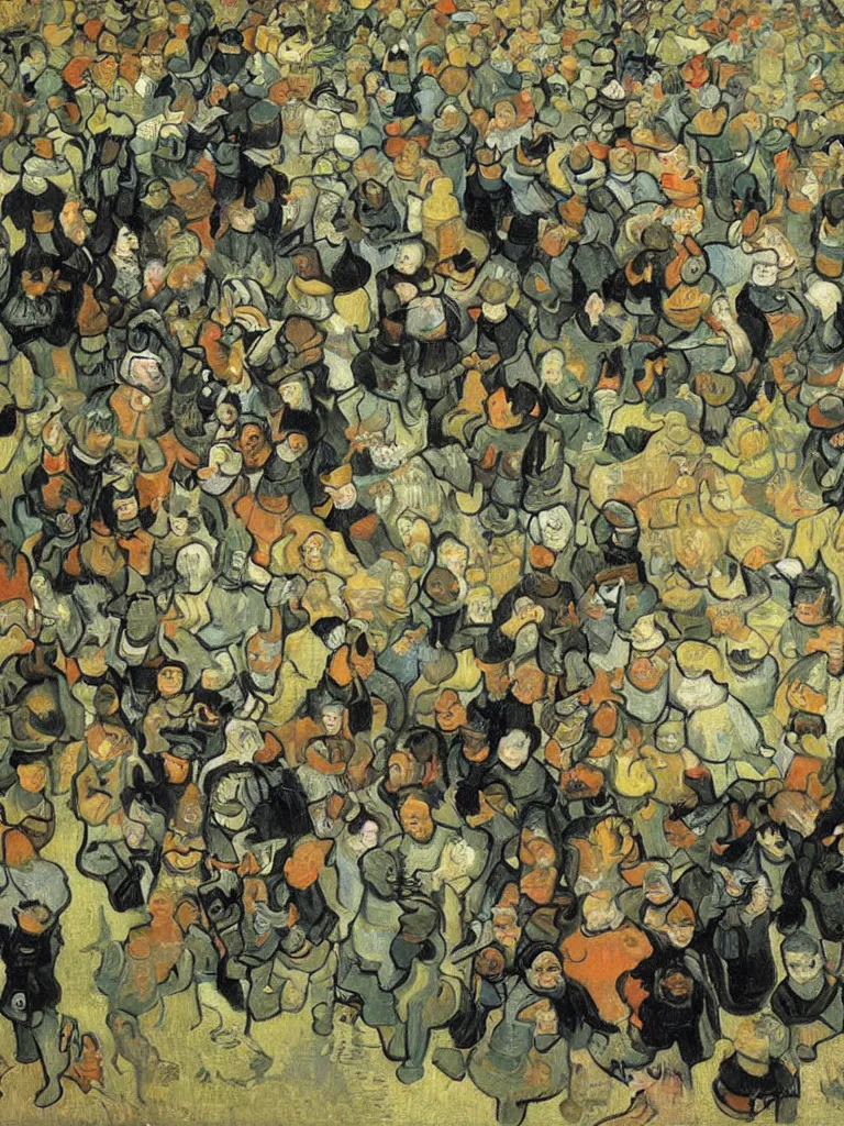 Image similar to portrait of Boba Fest by Van Gogh