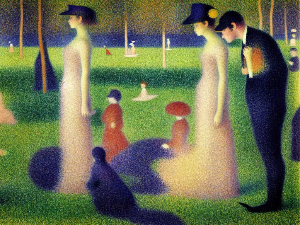 Image similar to fragrance advertising campaign by georges seurat, very beautiful, highly detailed, intricate